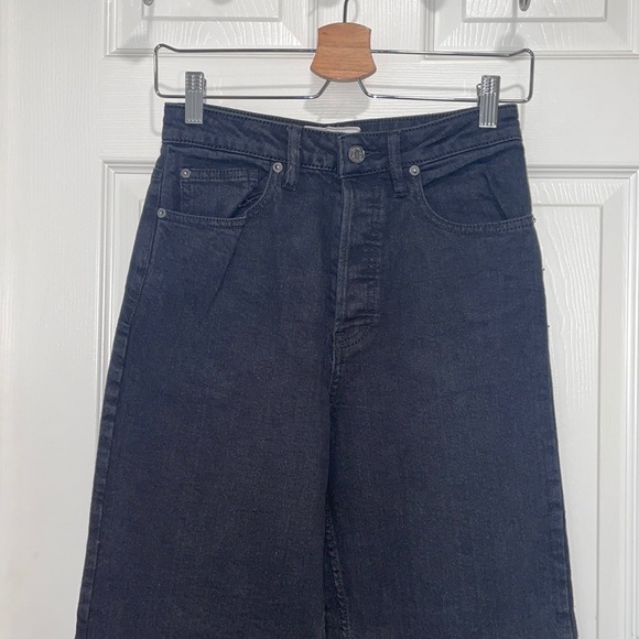 Free People Wales Wide Leg in Black Sz 26 - Picture 5 of 10